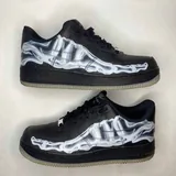 Nike Air Force 1 Skeleton, черные и белые 2