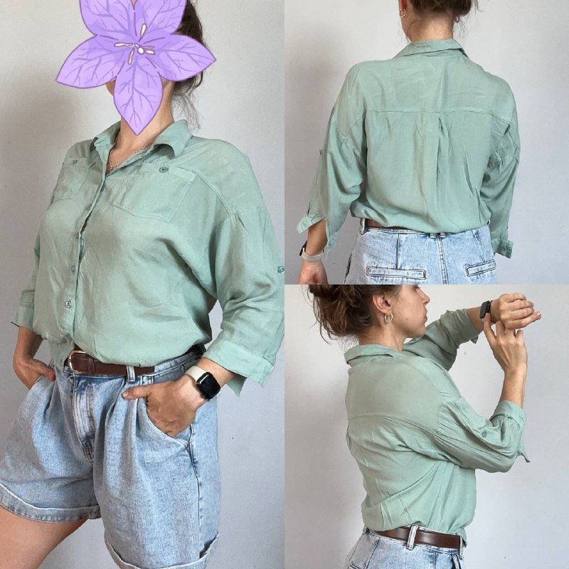 Рубашка Twenty Four Seven мятная размер S