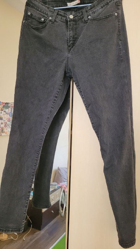 Мужские джинсы темно серые скини стрейч Levi's