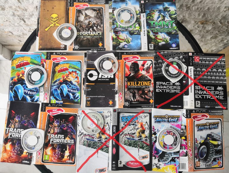 Лицензионные игры PSP с коробочками и книжечками 3
