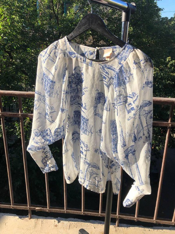 Романтичная лёгкая блузка H&M размер S 4