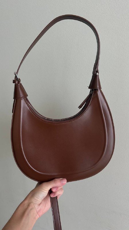 Сумка из натуральной кожи Massimo Dutti бежевая и шоколадная 4