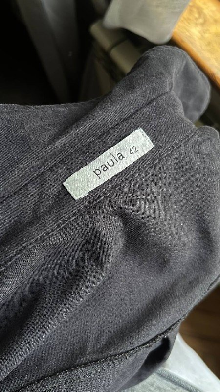 чёрная хлопковая рубашка Paula размер 42 s 2