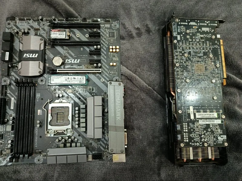 Материнская плата MSI Z370 Tomahawk, SSD 1TB, SSD 128GB, видеокарта 1
