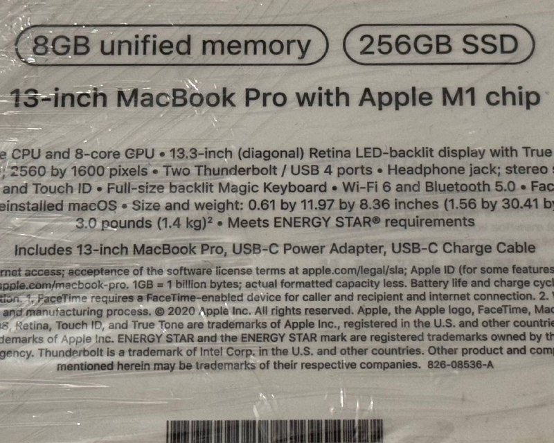 MacBook Pro 13 на M1, 256GB SSD, 2020 7