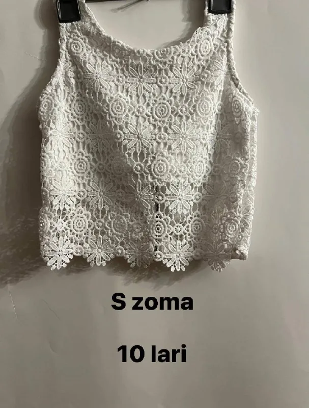 Белый кружевной топ