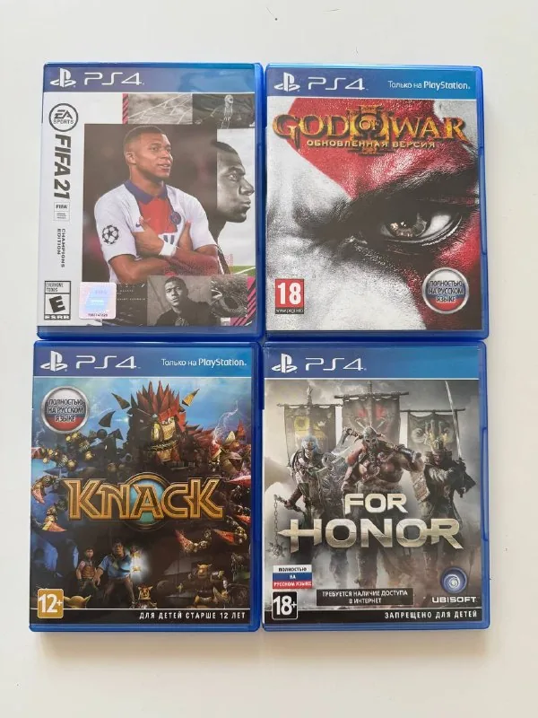 FIFA 21, For Honor, Knack, God of War Remastered