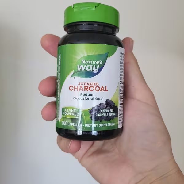 Древесный активированный уголь, 560 мг, 100 капсул