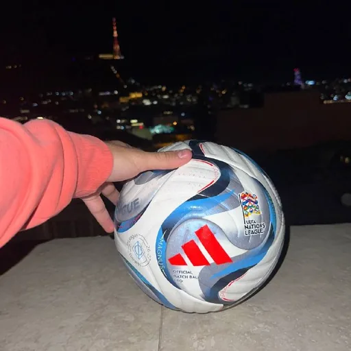 Official ball from the Georgia–Ukraine match