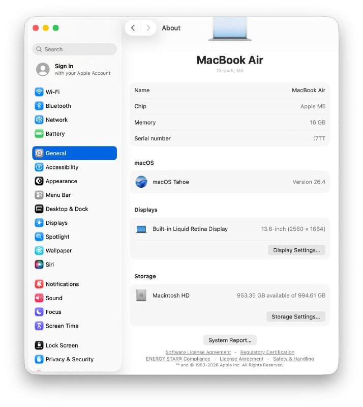 MacBook Air 2026 M5 13” 6