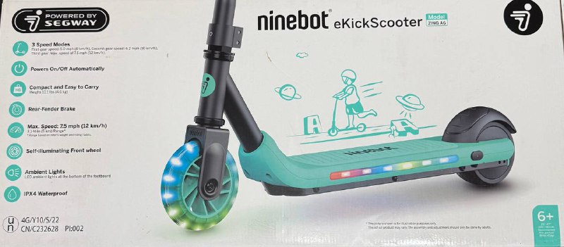 Детский электросамокат Ninebot eKickScooter ZING A6