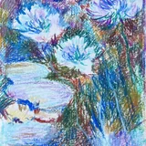 Рисунки масляной пастелью 7