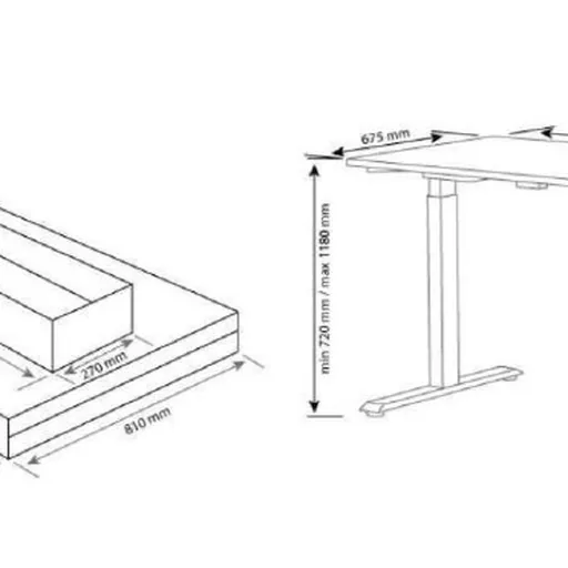 KULIK-system desk with electronic height adjustment