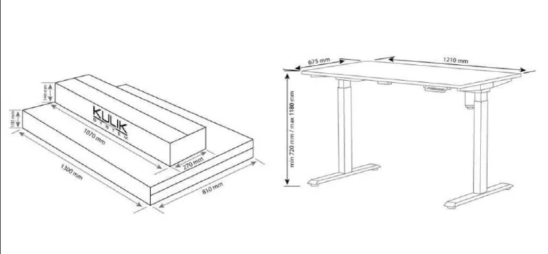 KULIK-system desk with electronic height adjustment 1