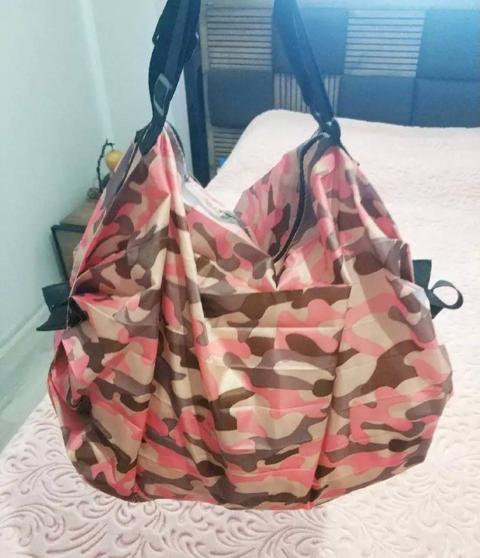 Вместительная складная камуфляжная сумка через плечо 6
