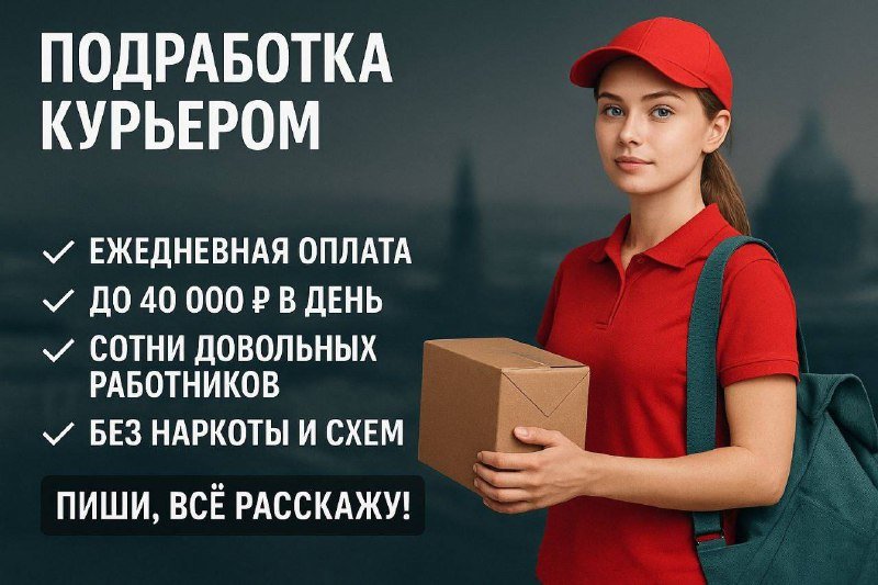 Подработка курьером с ежедневной оплатой
