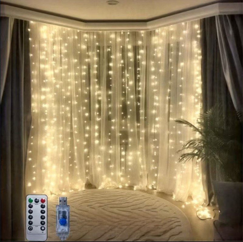 Гирлянда-шторка 3х3 м 3