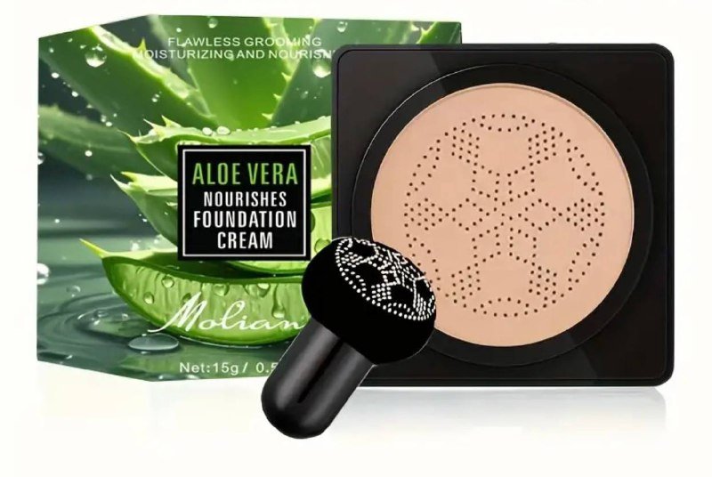 MOLIANJI матовый тональный крем с пуфом 2