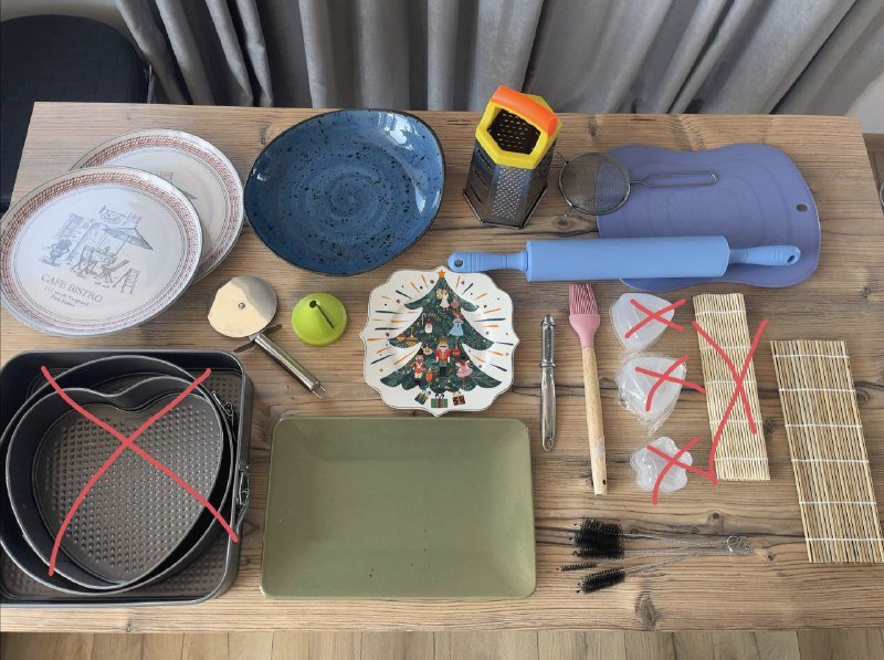 посуды набор, циновка