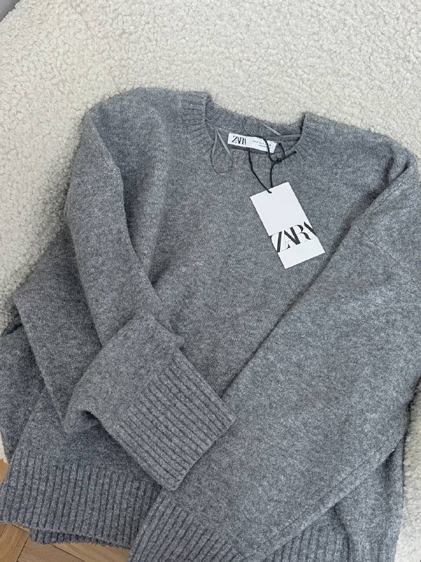 Свитер ZARA женский серый, размер M 3