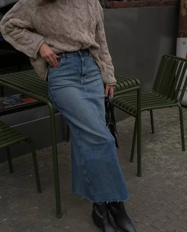 Джинсовая макси-юбка ZARA 1