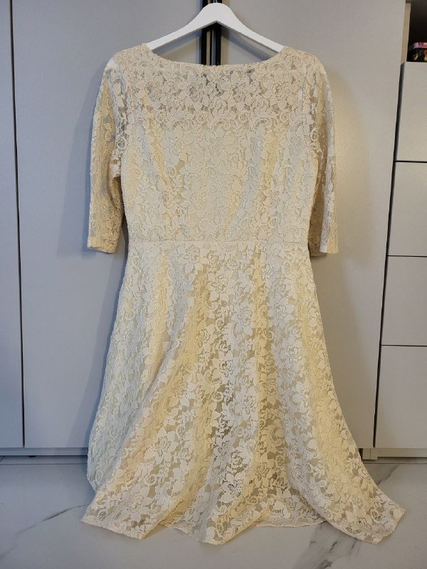 Белое платье, Кремовое платье, р.44 4
