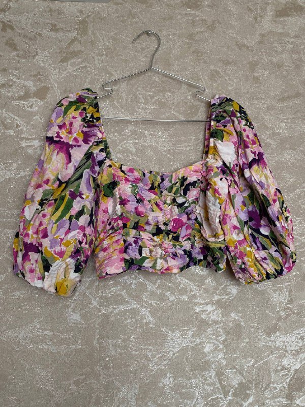 Летний топ с рукавами-фонариками H&M, размер S 3