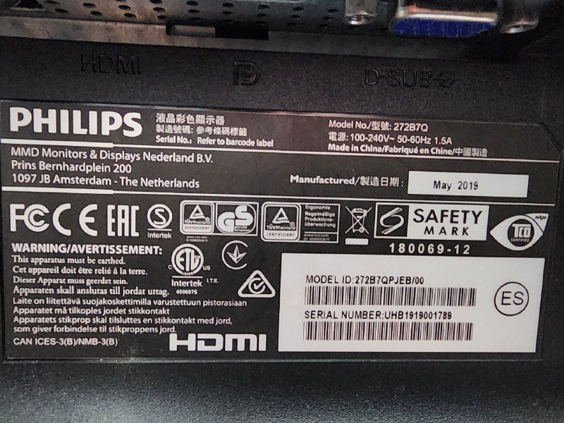 Монитор Philips 272B7QPJEB00 3