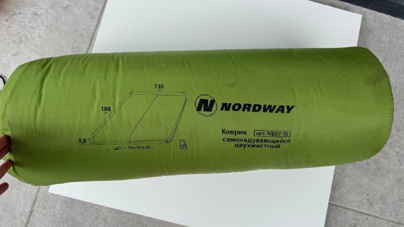 Туристический коврик Nordway NB07-15, матрас Intex с насосом