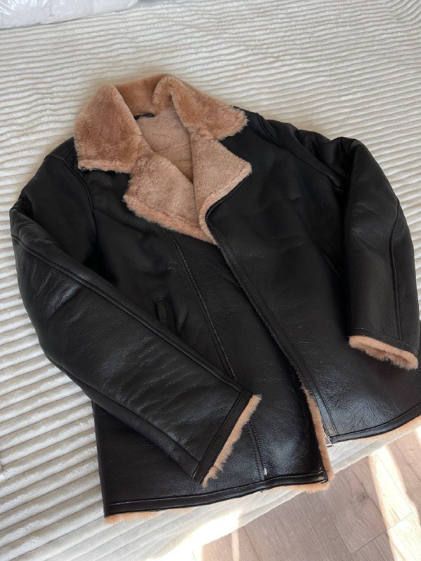 Дубленка кожа с натуральным мехом, Пуховик белый, Пальто 6