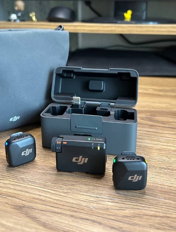 Микрофон DJI mic mini, два микрофона, кейс, сумка