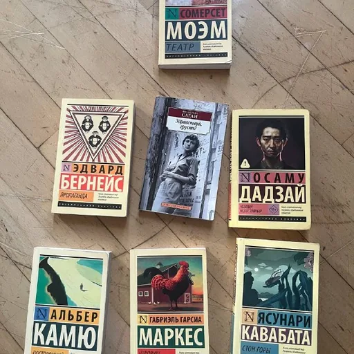 Книги Сомерсет Моэм, Осаму Дадзай, Франсуаза Саган, Альбер Камю, Габриэль Гарсия Маркес, Ясунари Кавабата, Эдвард Бернейс
