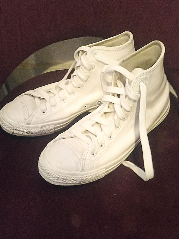 Белые кожаные кеды Converse High Tops