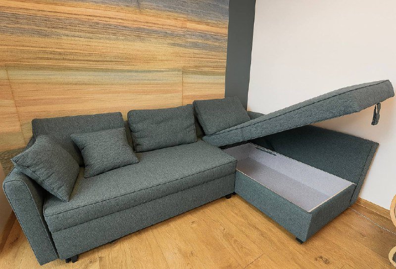 Угловой раскладной диван с местом для хранения 4
