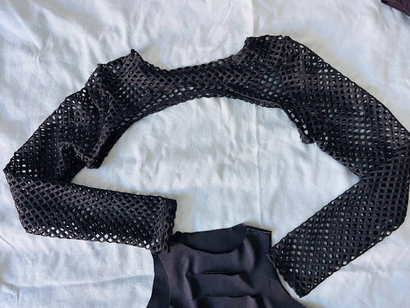 Топ с рукавами, топ с прорезями размер S 3