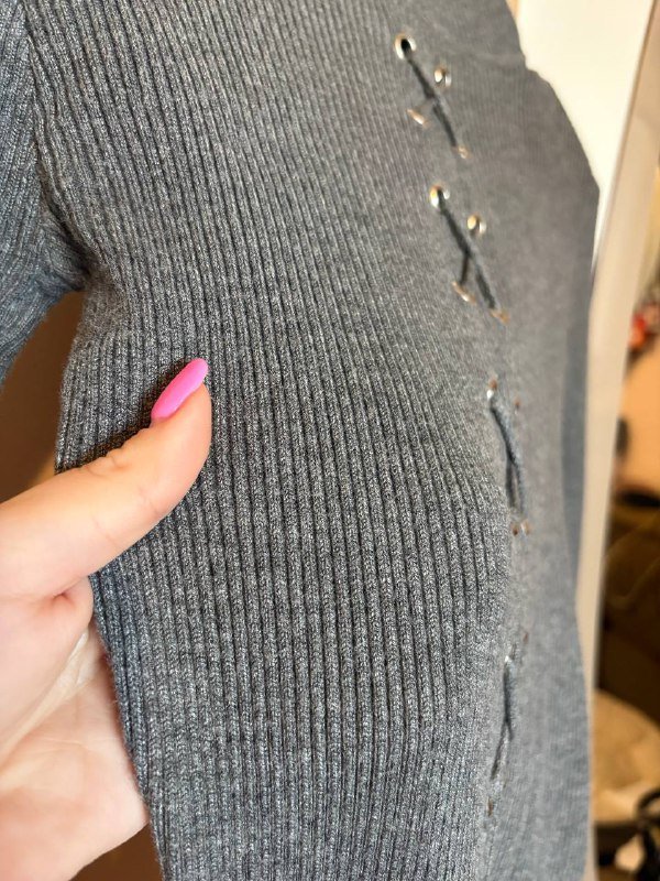 Серое платье S-M 3