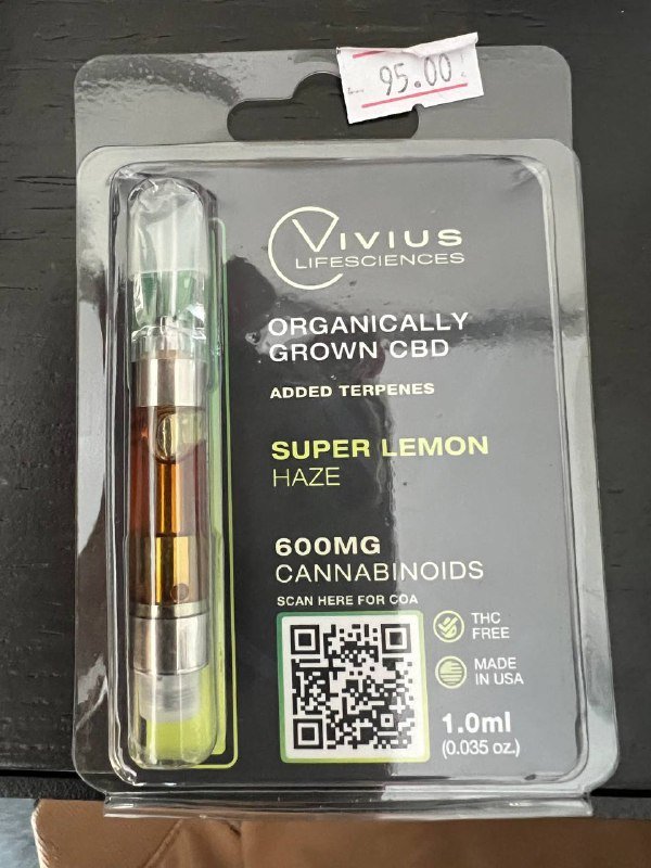 Картриджи CBD Vivius 600mg Super Lemon Haze, Grandaddy Purple 2