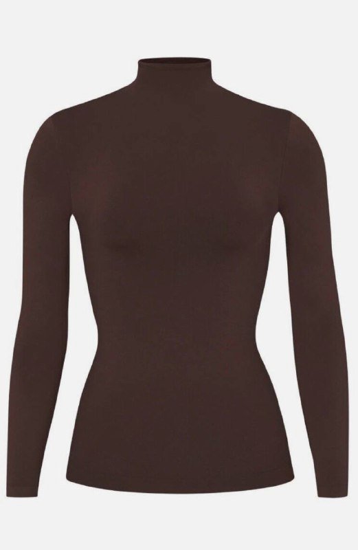 Лонгслив SKIMS коричневый размер S