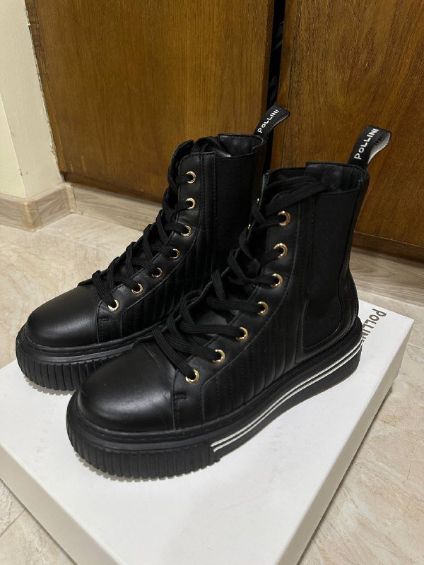 Женские ботинки Pollini из натуральной кожи, размер 38 4