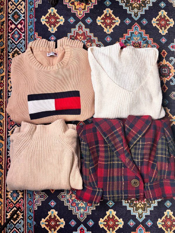 свитеры M размер, кожаная куртка S размер, кофточка, свитер Tommy Hilfiger 2