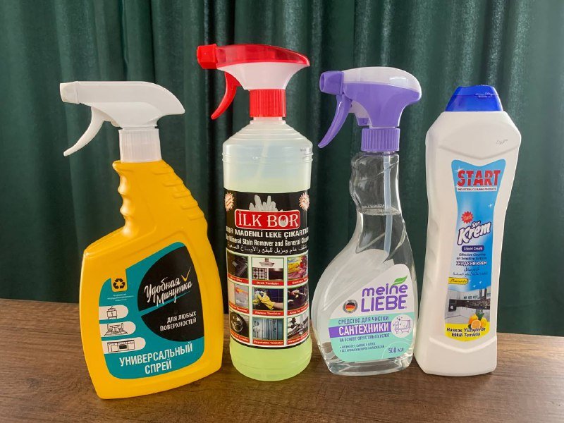Средства для уборки универсальный спрей, крем, средство для сантехники