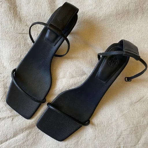 Черные босоножки Massimo Dutti, кожа, 38 размер