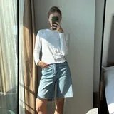 Джинсовые шорты, юбка, рубашка, лонгслив, джинсы, кардиган 2