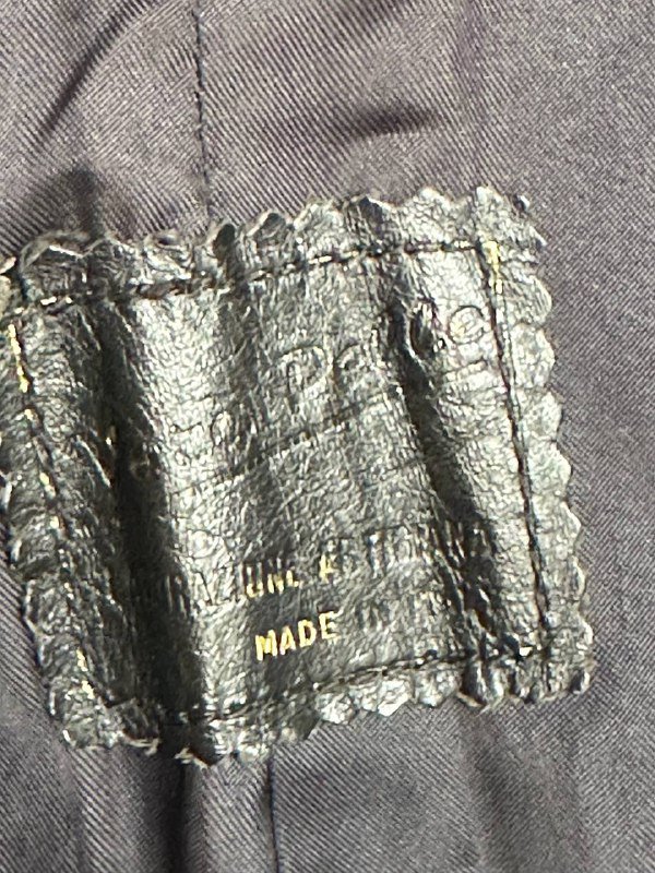 винтажный мужской кожаный плащ пальто черного цвета L XL 5