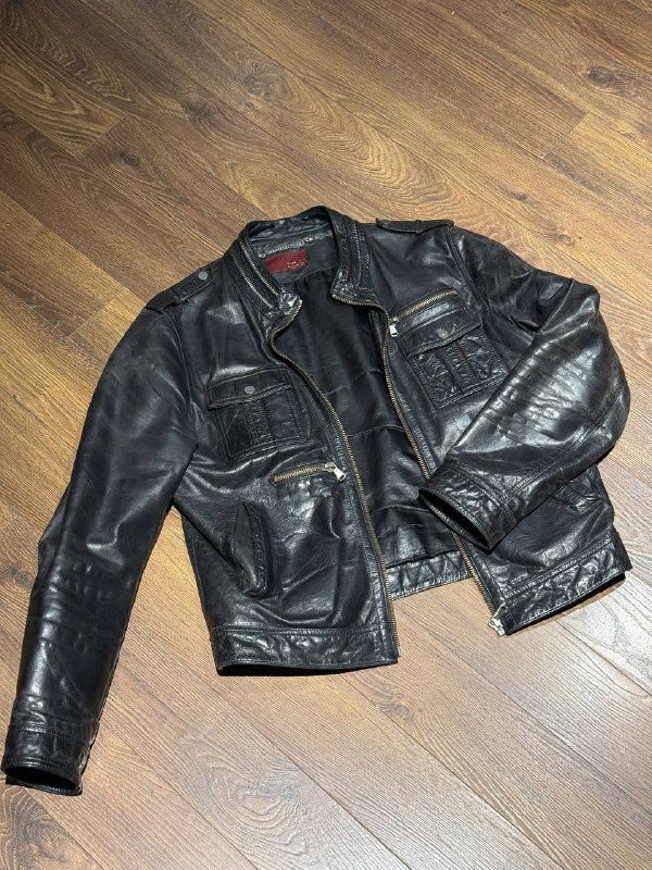 кожаная куртка DSQUARED, кожаная куртка ZARA 3