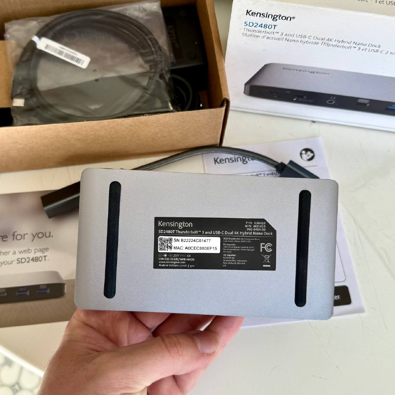 10-портовая док-станция Kensington SD2480T Thunderbolt 3 4