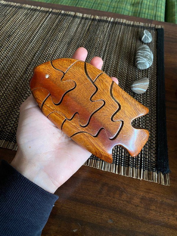 Деревянная рыбка-головоломка