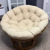 Плетёное кресло с подушкой 2