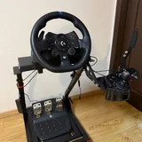 Logitech G923, педали, КПП, ручник, крепление 2