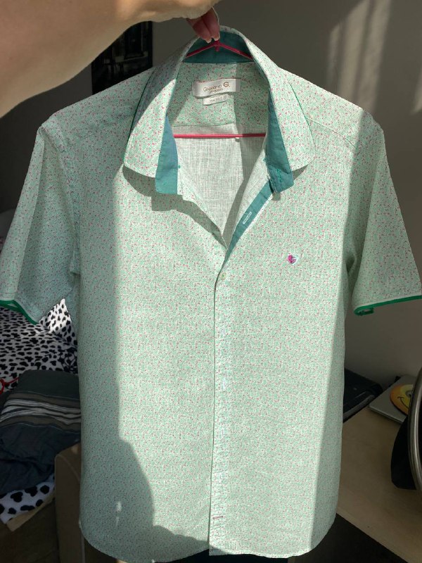 Летняя легкая рубашка Giovan оригинал, slim fit